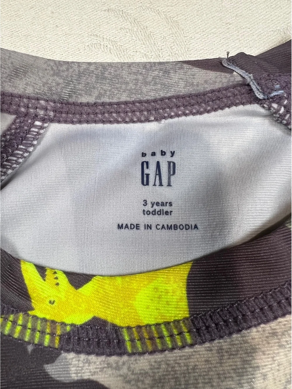Gap Kids Dinosaur Print Swim Shorts and Swim Shirt Boys Size 3T